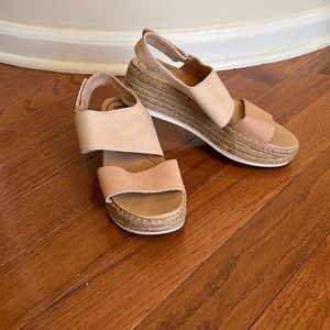 Dr Scholls platform sandals- nude, women’s 9.5
